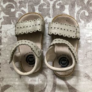 Livie & Luca 2 strap sandals in pale gold size 6